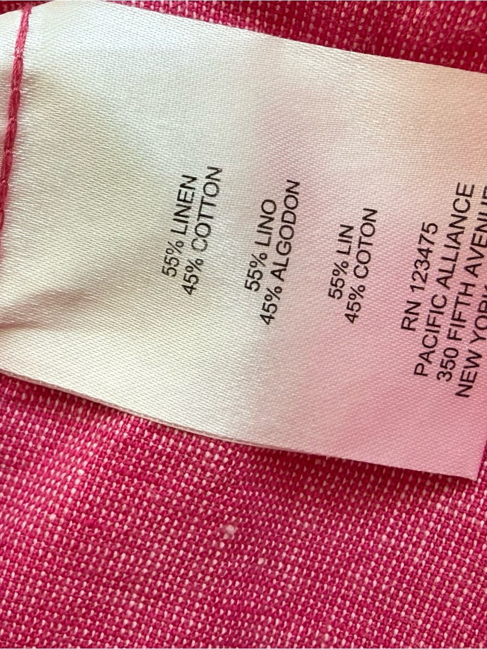 Ellen Tracy Hot Pink Zip-Front Linen-Blend Tunic - Picture 11 of 12